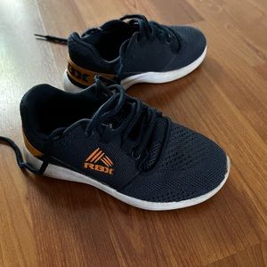 RBX us size 12 boys navy blue sneakers+free shark sandals